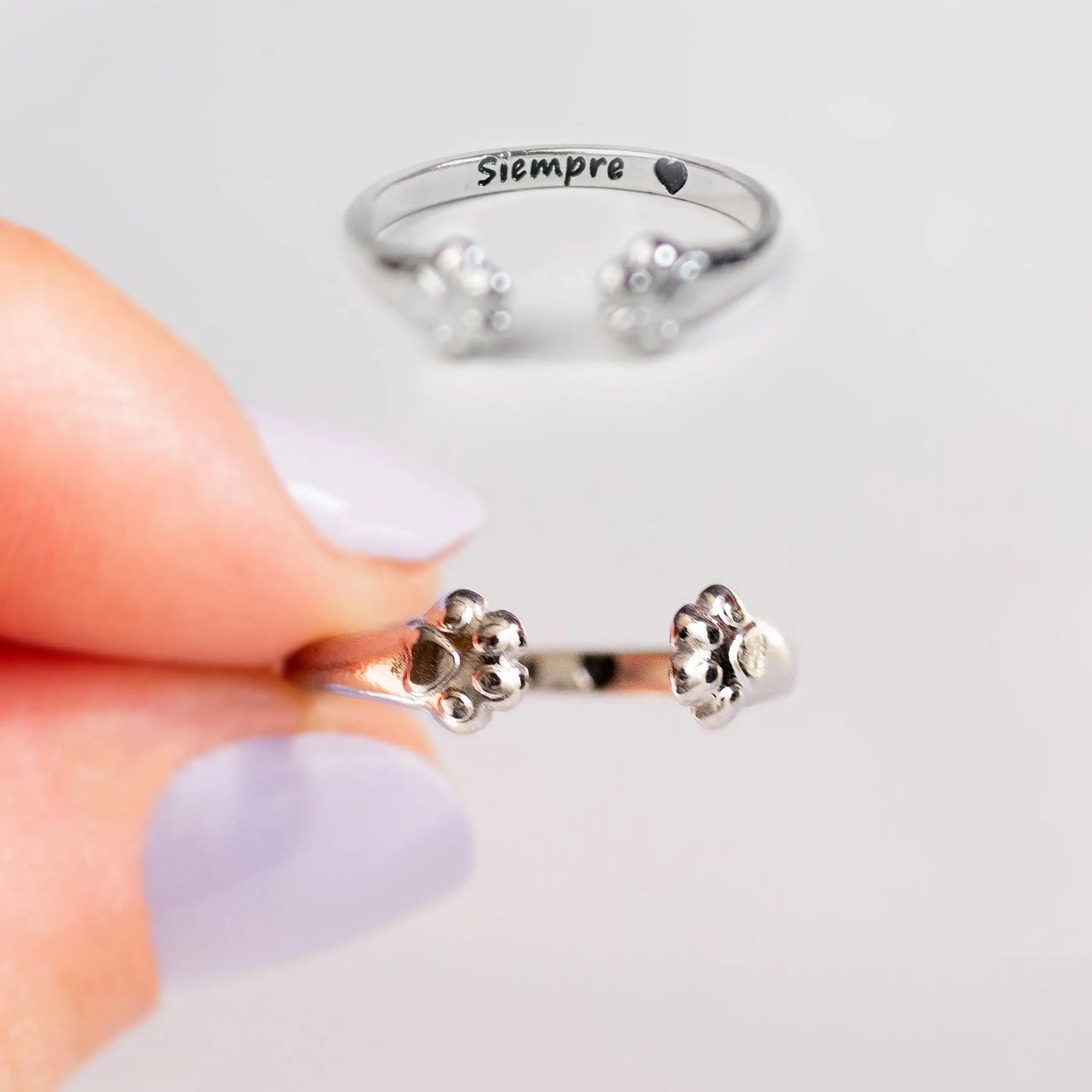 Anillo “SIEMPRE” Abrazo patita + OTRO GRATIS (2x1)